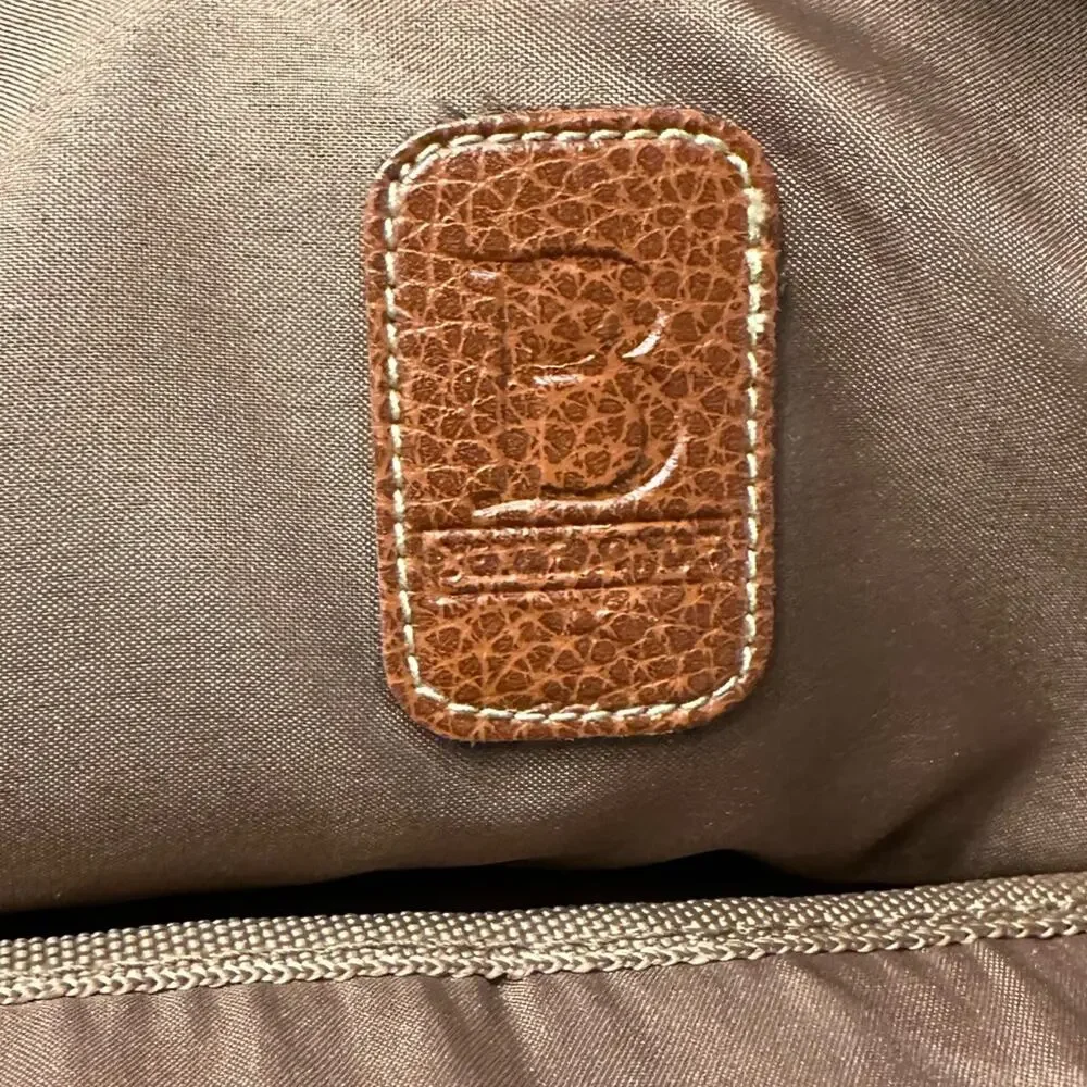 Pebble Grain Faux Suede Laptop Bag Padded Insert Brown/Rust with shoulder strap